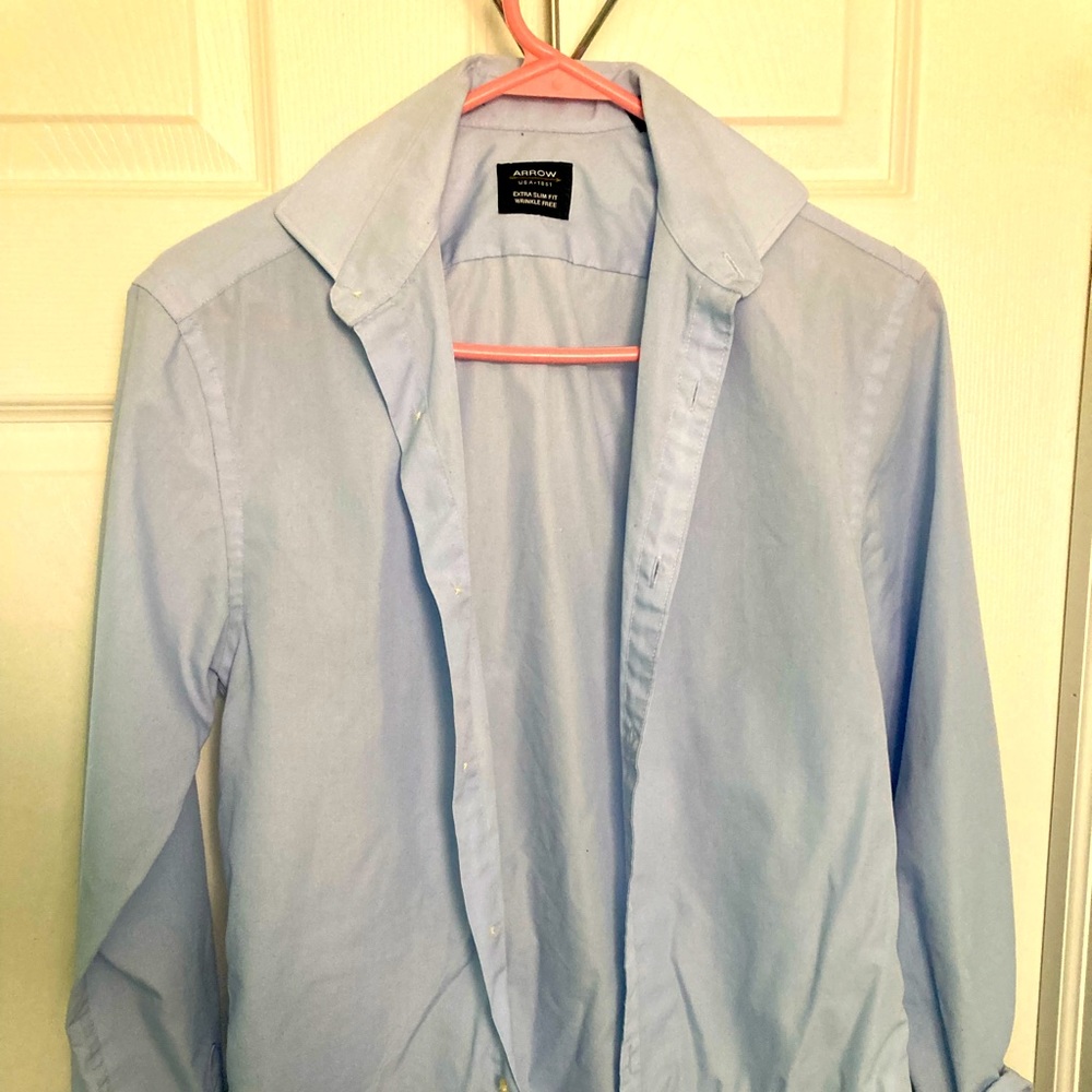 Light blue dress shirt. XS